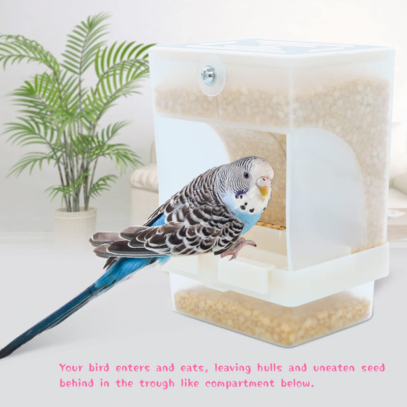 RANYPET No-Mess Bird Feeder - Parrot Integrated Automatic Feeder Bird Seed Dispenser for Small to Medium Birds Cage - PawsPlanet Australia