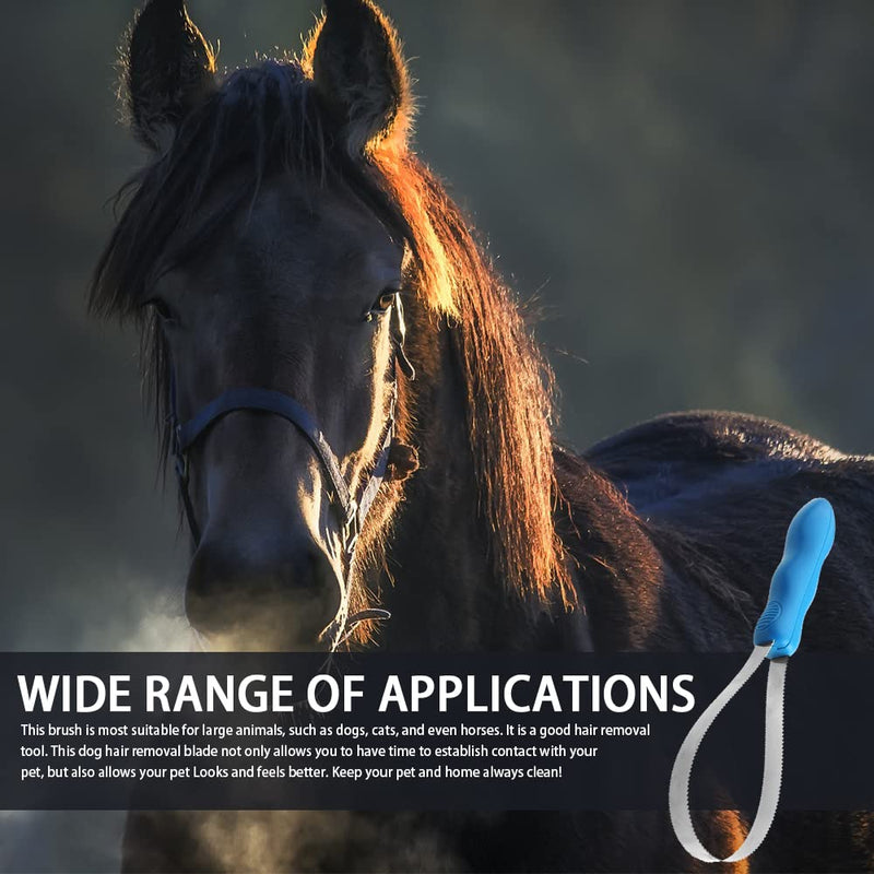 Dual-Sided Shedding Blade Shedding Blade Horse Hair Brush Horse Shedding Tool Dog Grooming Tool with Soft Touch Grip Handle for Pets Grooming Tool - PawsPlanet Australia