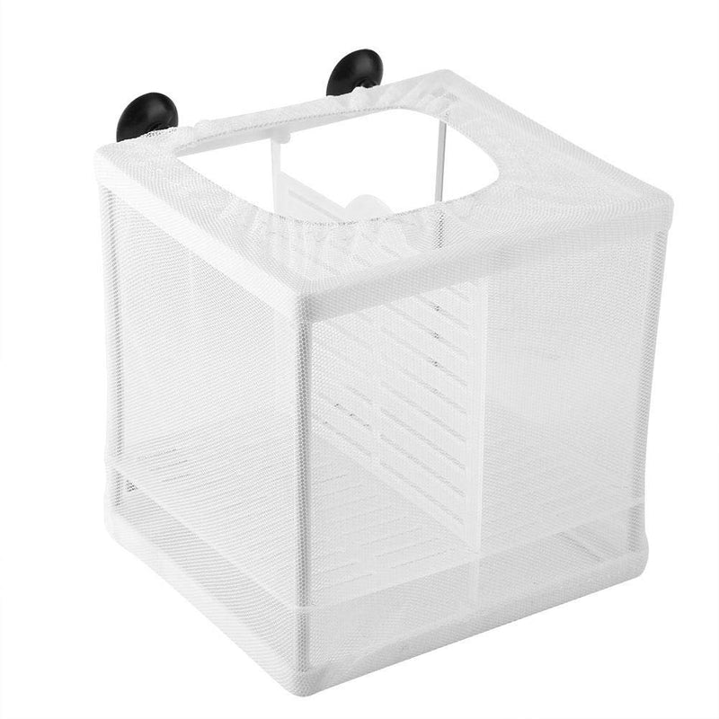 Net Breeder, Suspenable White Plastic Aquarium Tank Isolation Net Hatchery Equipment Which Suits for Fish Shrimp Breeder 6.2x6.2x5.5 inch - PawsPlanet Australia