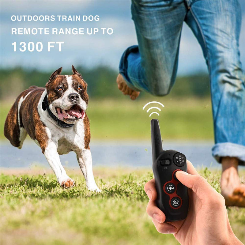 [Australia] - Dog Training Collar 2 In 1 Automatic Dog Bark Collar - Rechargeable Dog Remote Collar w/3 Training Modes, Beep, Vibration, 100% Waterproof Training Collar, Up to 1000Ft Remote Range for 2 Dogs 