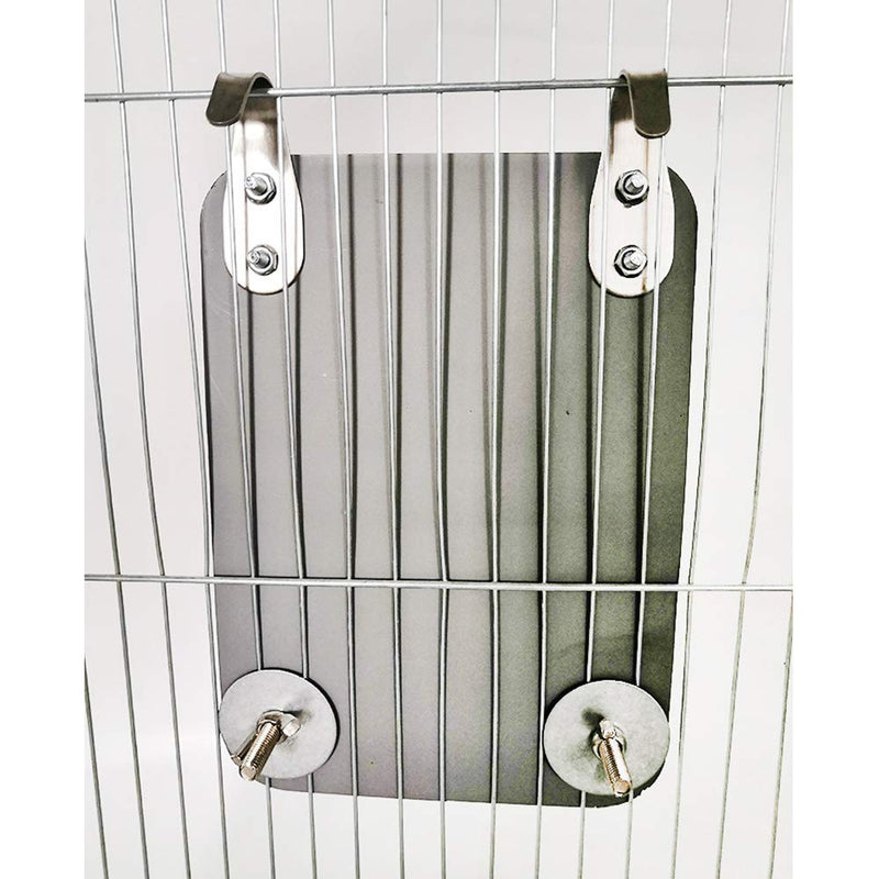 Esoes Bird Mirror Toy With Rope Perch Large Mirror Stand Bar Set Colorful Chew Toy For Parrot Budgie Parakeet Cockatiels Conure Finch African Grey Macaw Cage Hanging Toy - PawsPlanet Australia