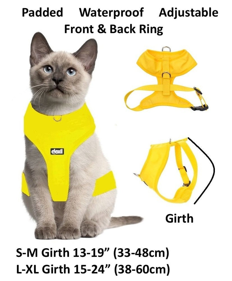 Dexil Luxury Cat Lead Leash with Padded Handle 1.2m Lead Only (Yellow) Yellow - PawsPlanet Australia