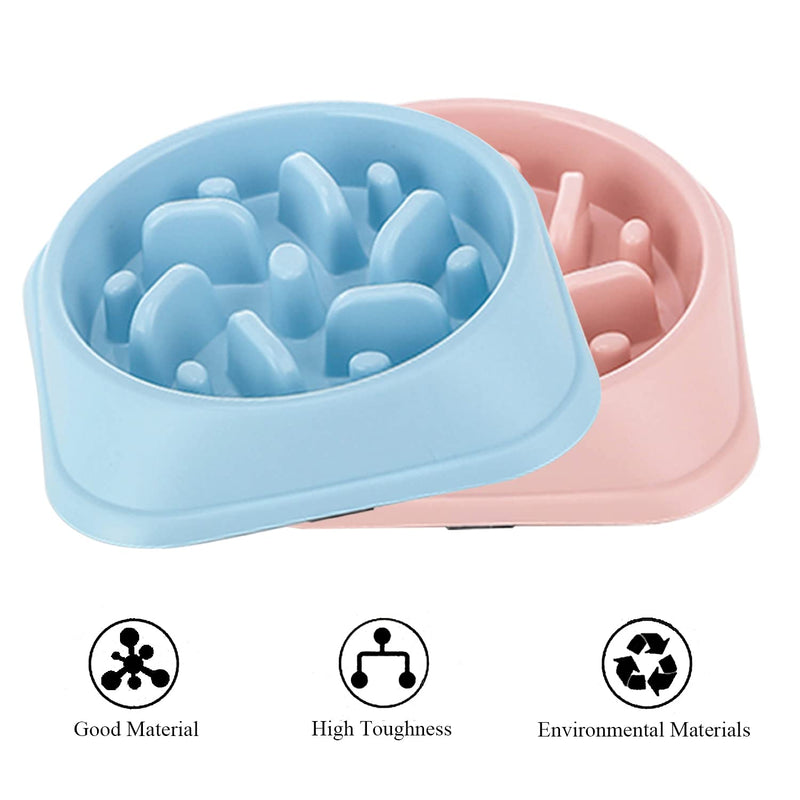 Suhaco Slow Feeder Dog Bowl Pet Non-spill Maze Interactive Puzzle Food Bowls for Dogs & Cats (Pink) M Pink - PawsPlanet Australia