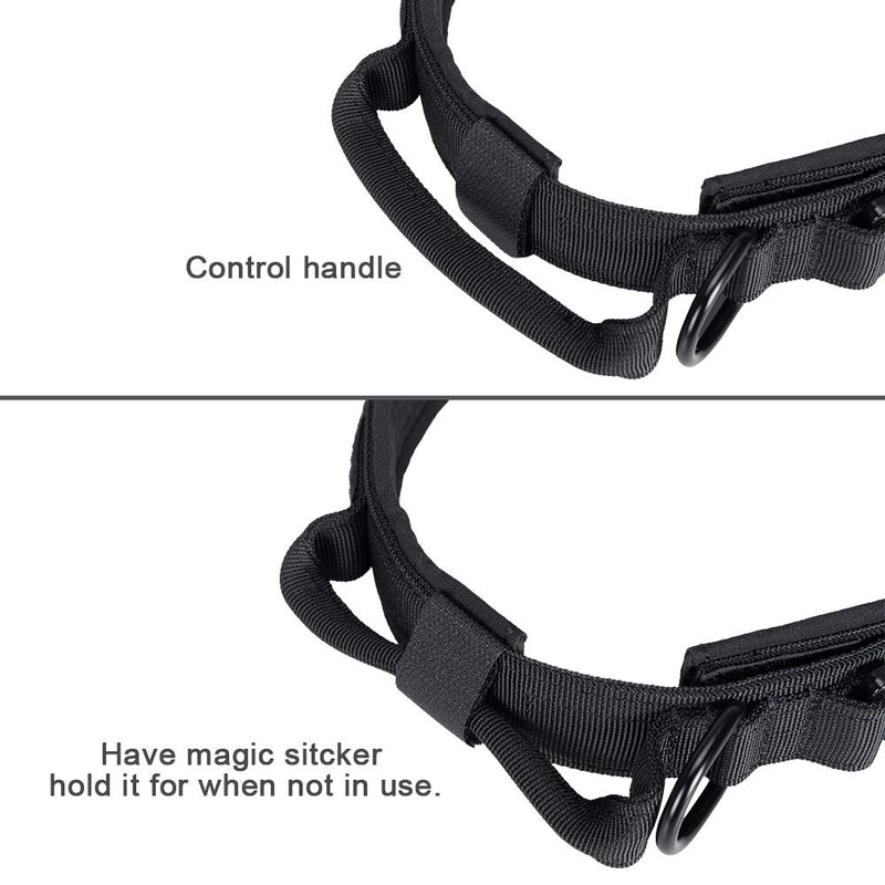 [Australia] - EXCELLENT ELITE SPANKER Tactical Dog Collar Nylon Adjustable K9 Collar Military Dog Collar Heavy Duty Metal Buckle with Handle L Size-Adjustable(17-20.5") Black 