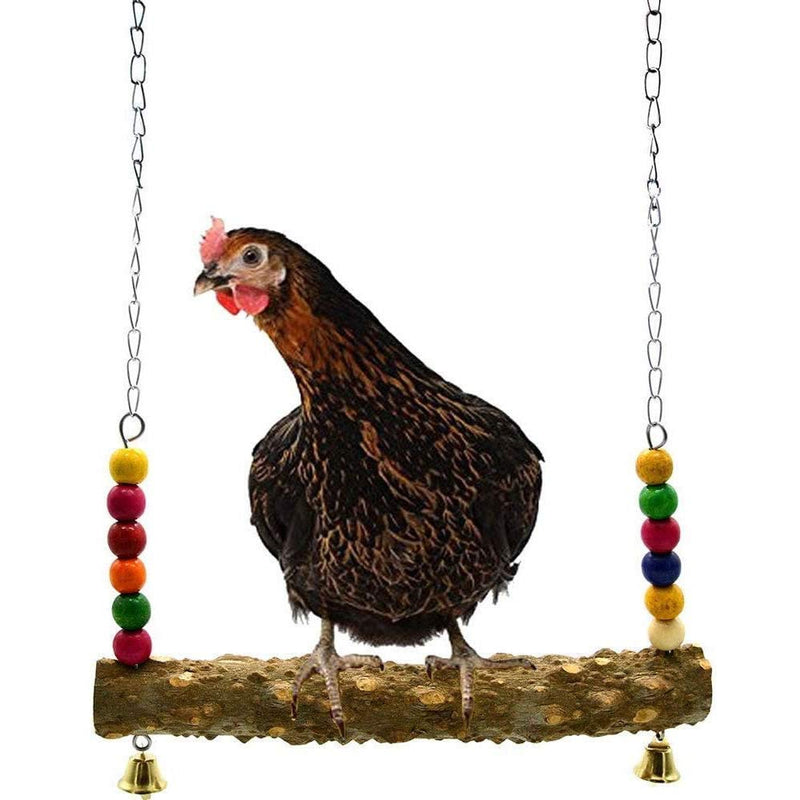 ZOHOKO Chicken Coop Swing with Natural Wooden Chicken Swing - PawsPlanet Australia