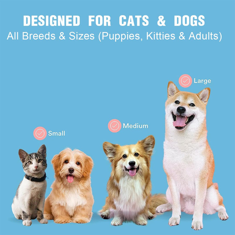 Dog Toothbrush Fingerling, Bileumec Dental Care Dog Pet Finger Toothbrush, Fingerlings Dog Dental Care, Anti-Plaque Finger Dog, Food-Safe Silicone 360° Fully Wrapped Bristles (4 Pieces) - PawsPlanet Australia