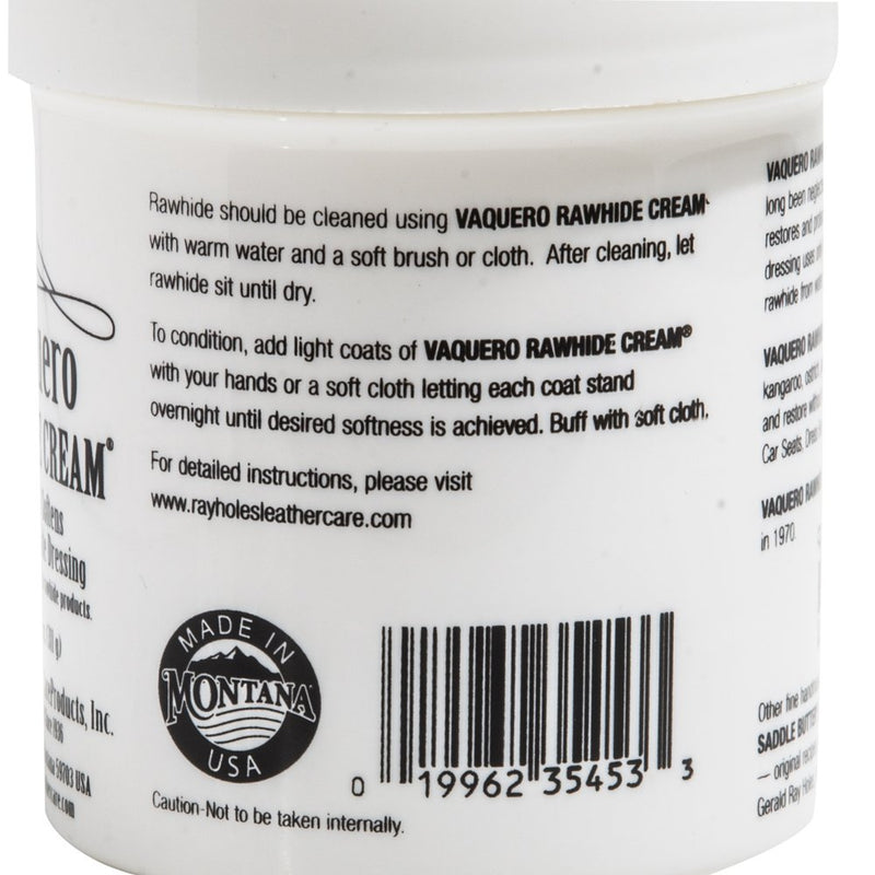 [Australia] - Ray Holes Leather Care Products Vaquero Rawhide Cream, Ideal For Conditioning And Water-Proofing Rawhide and Other Fine and Exotic Leathers, Pint Container 