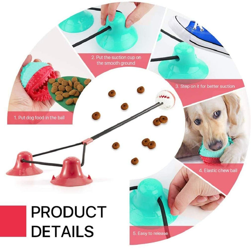 FIOIQ Dog Suction Cup tug of war Toy Dog Entertainment Toys for Home Alone Puppy Puzzle Toys Dog Teething Toys Dog Enrichment Toys Aggressive chew Toys for Large Dogs Pet Toys self Play Dog Toys - PawsPlanet Australia