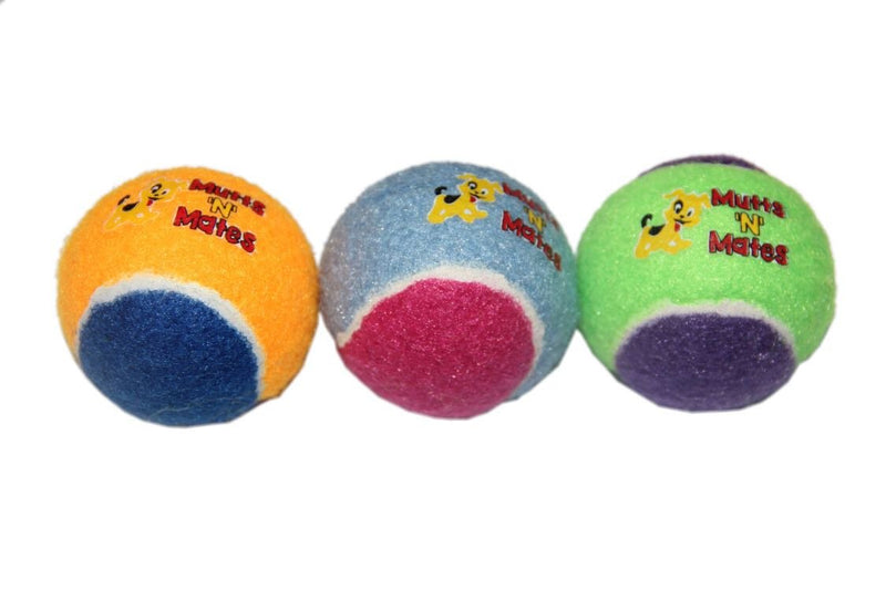 Mutts'N'Mates Small Squeaky Dog Balls - Super Bouncy Small Dogs Toy (Pack of 3) - PawsPlanet Australia