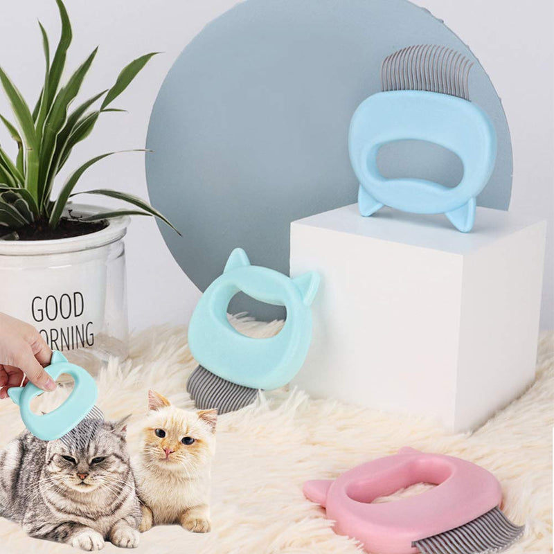 3 Pieces Pet Hair Removal Comb Cat Massage Comb, Pet Hair Removal Massaging Shell Comb Suitable for Cats and Dogs Shedding and Grooming Matted Tangled Fur and Loose Hair, Include Short & Long Hair 1pcs green & 1pcs pink & 1pcs blue - PawsPlanet Australia