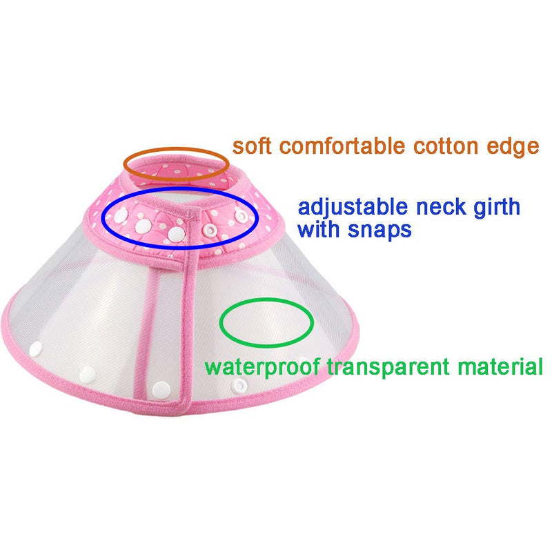 [Australia] - Cat Cone Dog Cone Collar Soft Dotted Recovery Collar After Surgery for Cats Kitten Puppy Small Dogs Pets Animals S Blue 