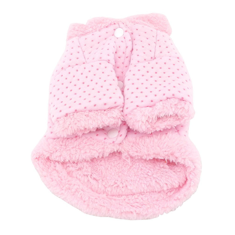 [Australia] - SMALLLEE_LUCKY_STORE Fleece Dog Sweater Doggie Pattern Dog Sleepwear Small Dog Clothes, Large, Pink 