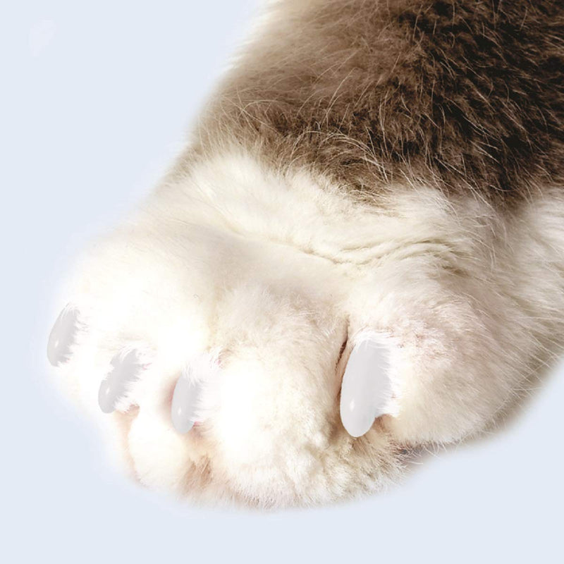 [Australia] - Soft Claws Feline Cat Nail Caps Take Home Kit, Small, White 