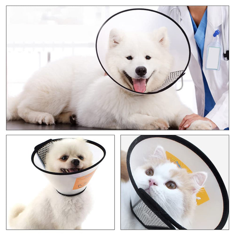Adjustable Pet Cone Protective Collar Comfy Pet Cone Collar Plastic Elizabethan Neck Collar for Dogs and Cats - PawsPlanet Australia