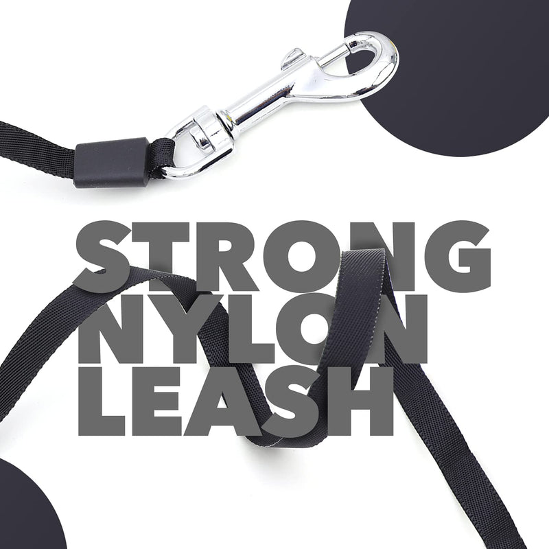 FurDreams Retractable Dog Lead – Heavy-Duty Extendable (5 Metre) Leash | Anti-Slip Handle with Lock Control | Strong Tangle-Free Nylon Tape & Collar Hook | Perfect for Puppy Training (Black, Small) Black - PawsPlanet Australia