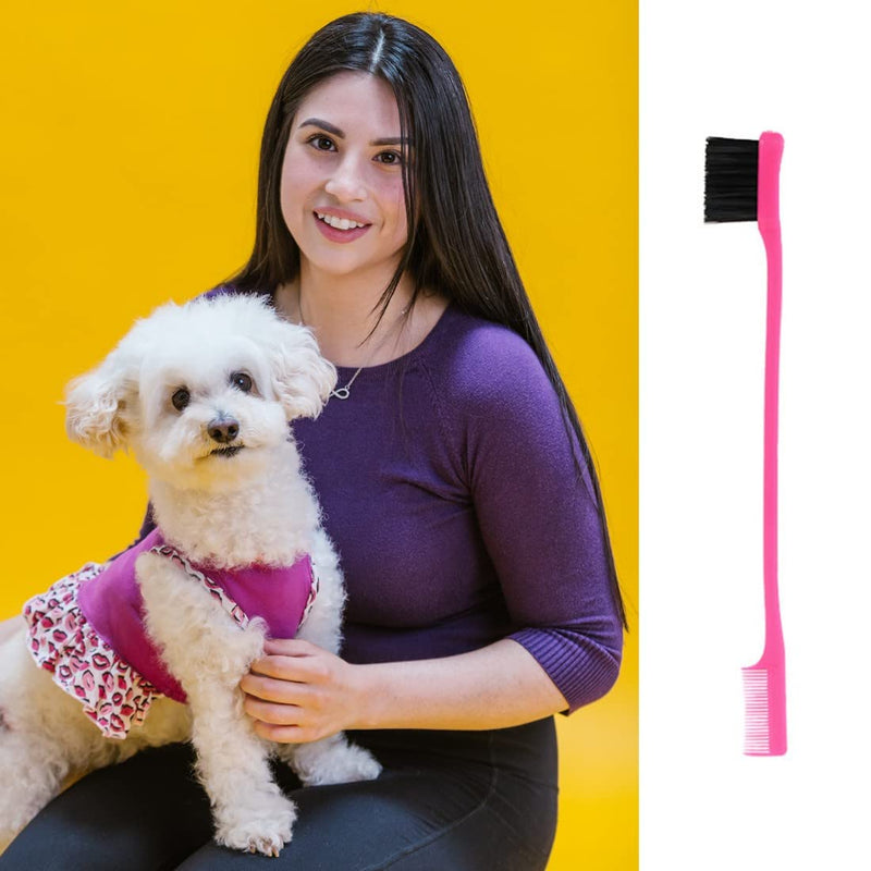 NIANOPKM 4-piece tear stain removal comb, dog eye care comb, double-sided dog eye comb for removing crusts and mucus (white, blue, yellow, pink). - PawsPlanet Australia