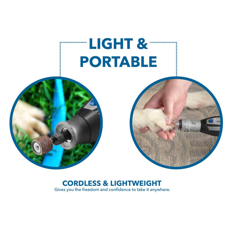 Dremel PawControl Dog Nail Grinder and Trimmer- Safe & Humane Pet Grooming Tool Kit- Cordless & Rechargeable Claw Grooming Kit for Dogs, Cats, and Small Animals 7760-PGK - PawsPlanet Australia