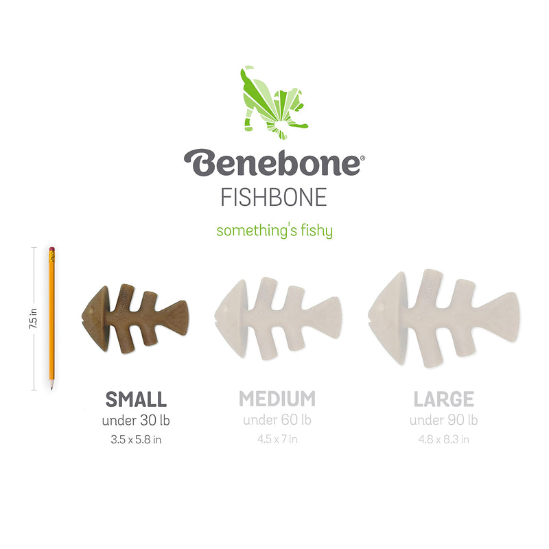 Benebone Fishbone Dog Chew Toy for Aggressive Chewers, Made in USA Small REAL Fish - PawsPlanet Australia