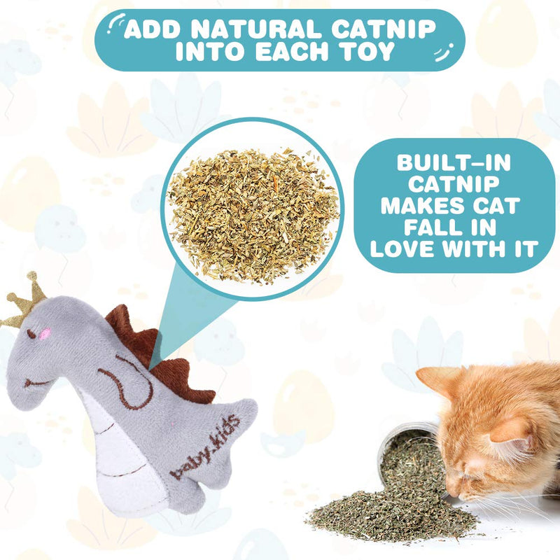 JJLIKE Catnip Toys for Indoor Cats - Cat Kicker Toys Interactive Plush Cat Bite Resistant Toys Cat Teething Chew Toy for Cats Kitten Kitty Animals I - PawsPlanet Australia