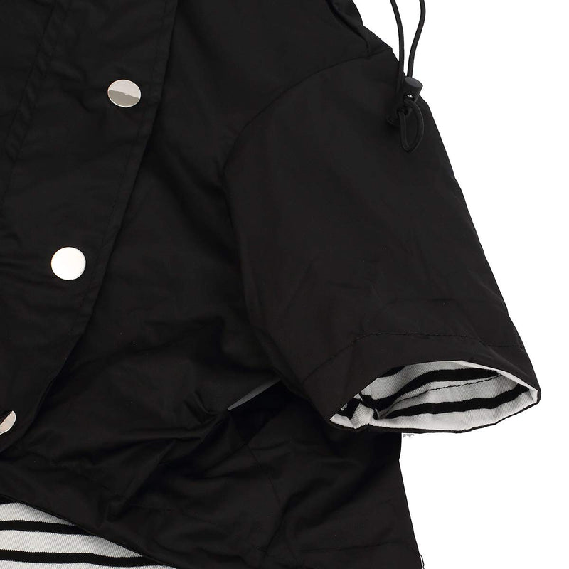 Morezi Dog Zip Up Dog Raincoat with Reflective Buttons, Rain/Water Resistant, Adjustable Drawstring, Removable Hood, Stylish Premium Dog Raincoats - Size XS to XXL Available - Black - M Medium - PawsPlanet Australia