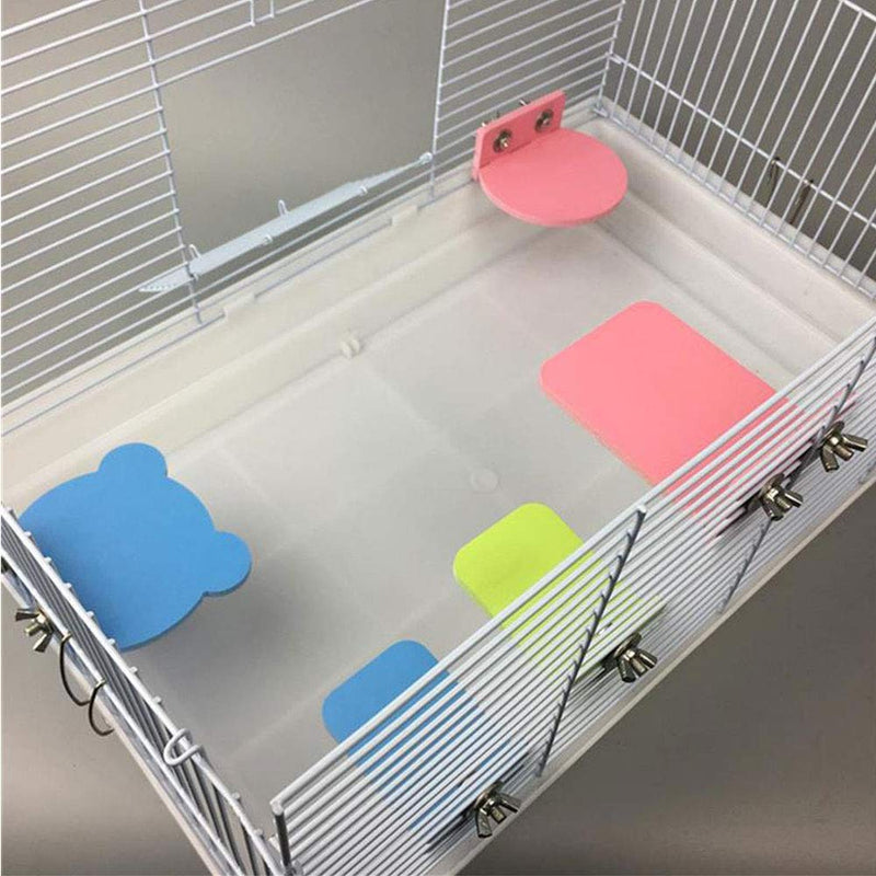 [Australia] - Oncpcare 3 Pcs Plastic Hamster Platform, Colourful Small Animals Stand, Decorating Little Gerbil Perch to Exercise, Funny DIY Plate Cage Accessories to Make a Different Ladder(Colour Random) 
