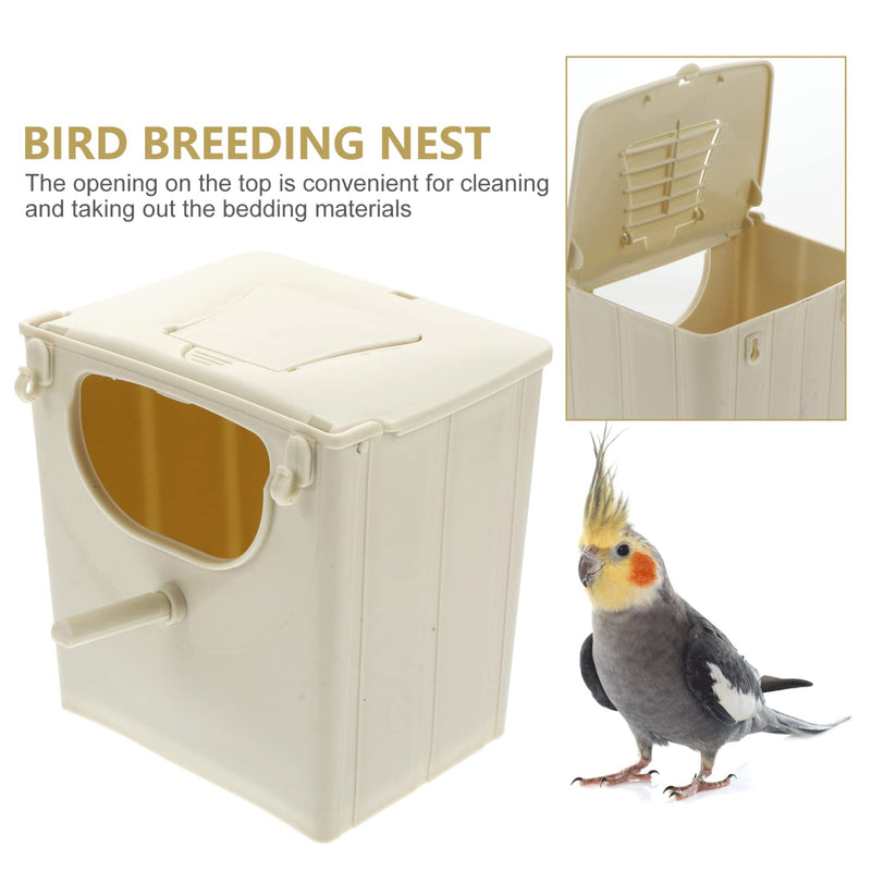 STOBOK Bird Nest Box Plastic Birdhouses: 2Pcs Parrot Breeding Box Breeding Nesting Bird Aviary Cage Box for Parakeet Budgie Cockatiel - PawsPlanet Australia