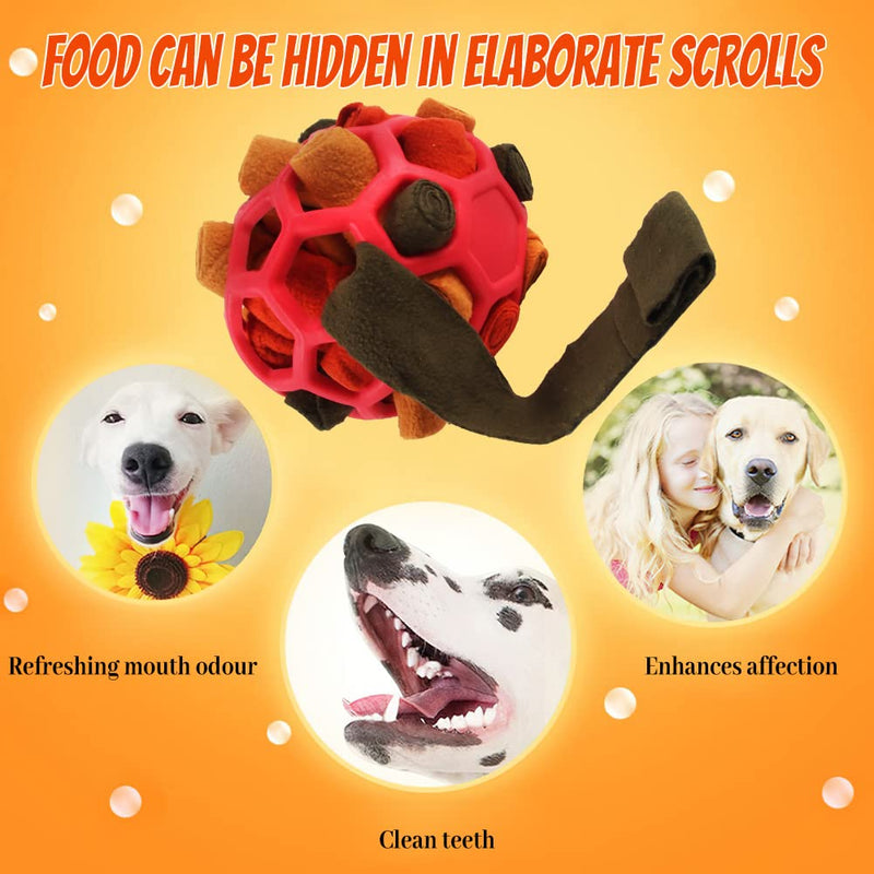 Waldspring Sniffing Ball for Dogs, Sniffing Ball, Dog Toy Sniffing Ball for Small Dogs Medium Dogs (Orange) Orange - PawsPlanet Australia