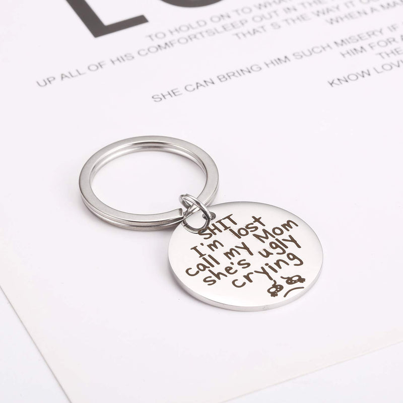 [Australia] - Dog IDS Oh Sht, I'm Lost! Dog Speak Pet ID Tag Pet Tags Dog Tag for Collar Puppy Tag Phone Number Puppies tag Ugly Crying Dog Tags 