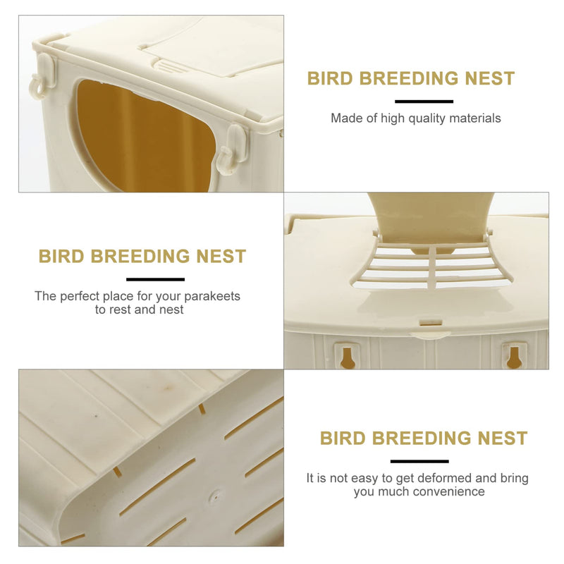 STOBOK Bird Nest Box Plastic Birdhouses: 2Pcs Parrot Breeding Box Breeding Nesting Bird Aviary Cage Box for Parakeet Budgie Cockatiel - PawsPlanet Australia