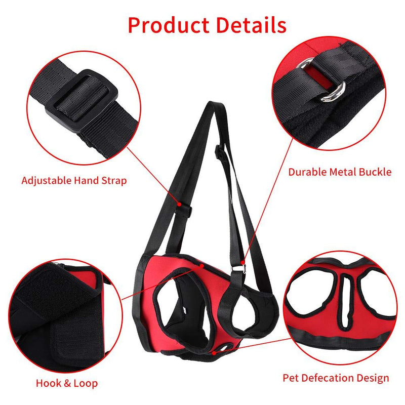 [Australia] - Dog Support Harness, Pet Walking Aid Lifting Pulling Vest Sling Support Rehabilitation for Old & Injured Dogs(M-Front) 