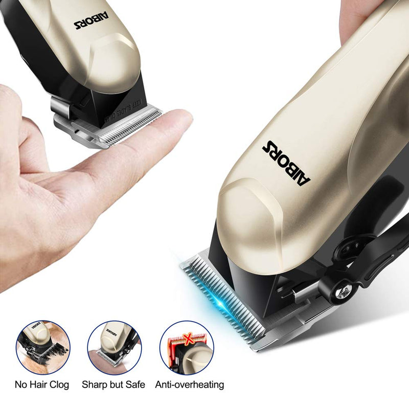 AIBORS Dog Clippers-Electric Dog Grooming Kit: Professional Low Noise Rechargeable Cordless Hair Clippers-Pet Grooming Scissor for Dogs Cats Pets Hair Trimmer Set - PawsPlanet Australia