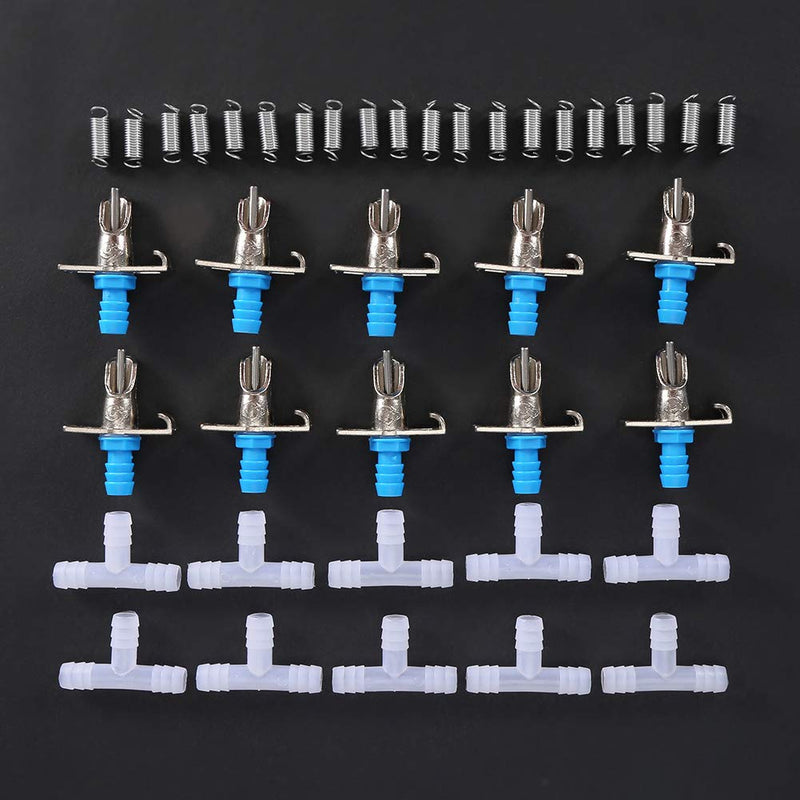 10PCS Rabbit Drinker Nipple - Automatic Water Nippler Drinker Feeders Double Hang Springs Drinker for Rabbit Farm Animals Pet - PawsPlanet Australia