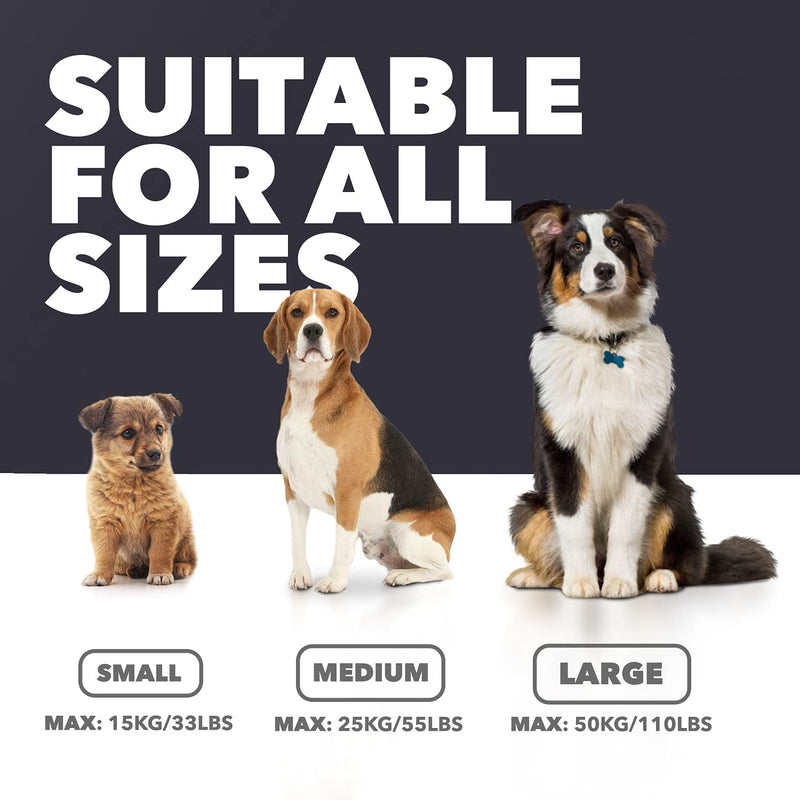 FurDreams Retractable Dog Lead – Heavy-Duty Extendable (5 Metre) Leash | Anti-Slip Handle with Lock Control | Strong Tangle-Free Nylon Tape & Collar Hook | Perfect for Puppy Training (Black, Small) Black - PawsPlanet Australia