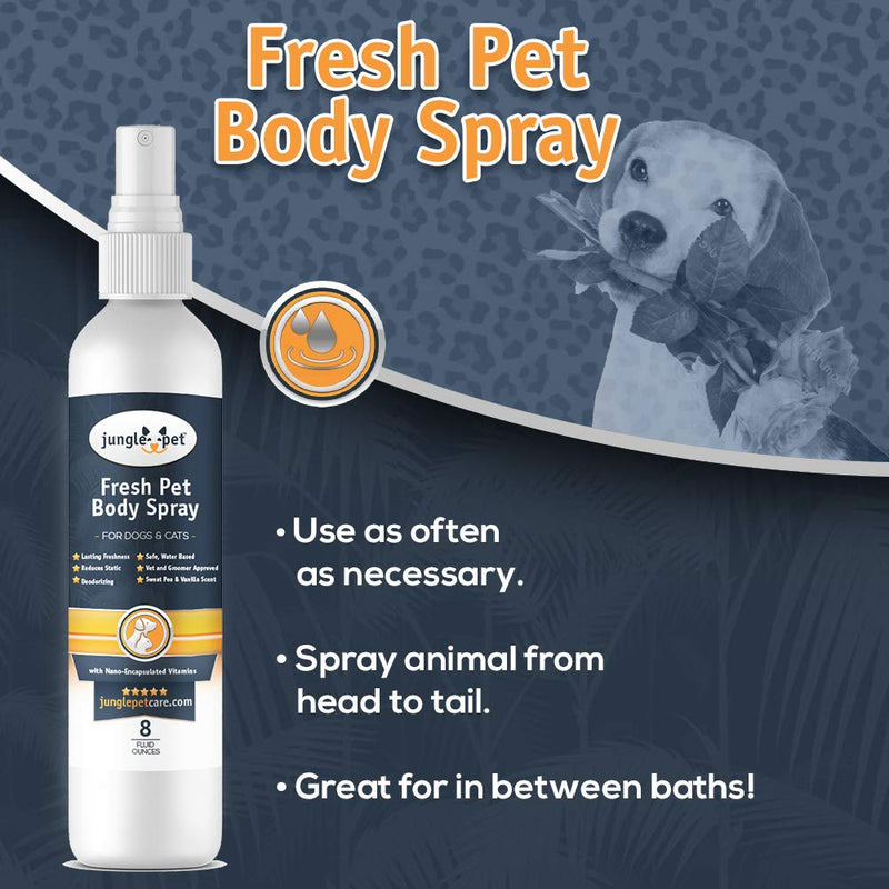 [Australia] - Jungle Pet Fresh Pet Body Spray - Grooming - Daily Use - for Dogs & Cats - {Between Baths} - Sweet Pea & Vanilla - Sweet Smelling 