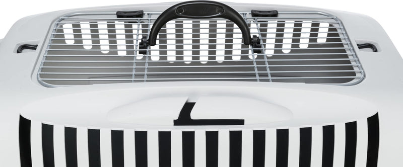 Trixie Capri III Open Top Transport Box, 40 × 38 × 61 cm, 2.5 Kg, Light Grey/ Grey - PawsPlanet Australia