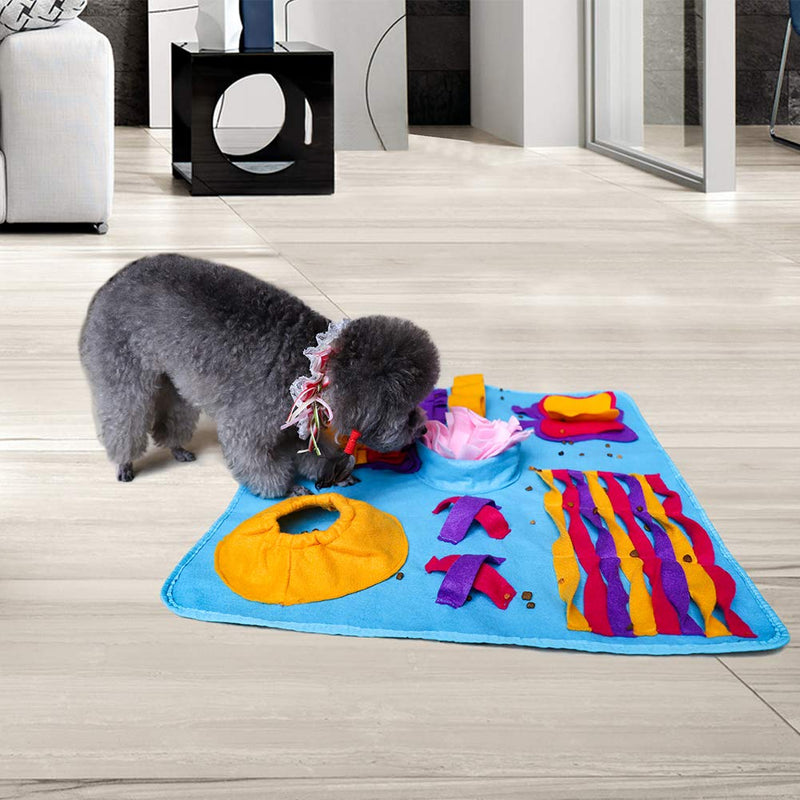 FREESOO Snuffle Mat for Dogs Pet Feeding Mat Puppy Training Pad Puzzle Toys Foraging Mat Blue - PawsPlanet Australia