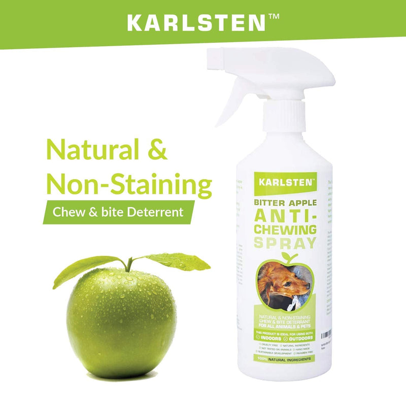 Karlsten Best Chew stopper High Strength Anti Chew Bitter Apple Spray Deterrent for Dogs & Puppies - Alcohol Free - Most Powerful Bitter Deterrent - PawsPlanet Australia