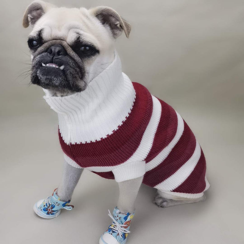 [Australia] - Dog Sweaters for Extra Small Medium Dogs Winter Clothes Boy Girl Clothing Stretchy Sweater Extra Tiny XSmall Teacup Cat Supplies Apparel & Accessories XXS-Length 7.8〃 1.8-2.7 lb 