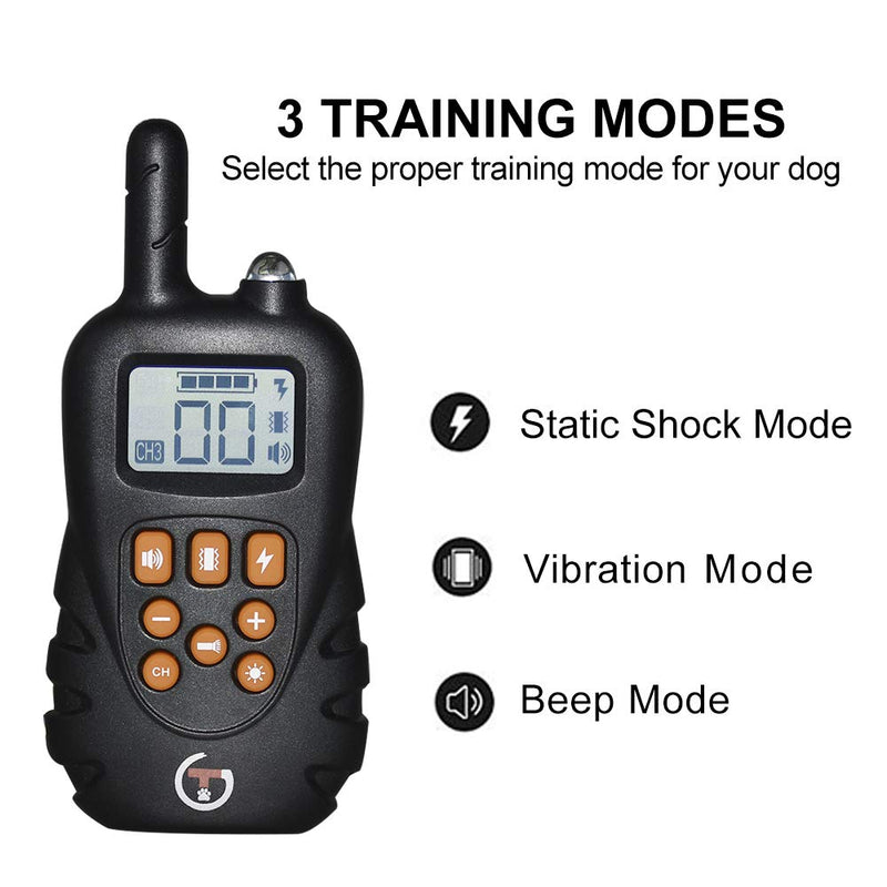 [Australia] - LOVSHARE Dog Training Collar,Shock Collar for Dogs, Waterproof and Rechargeable, Beep, Vibrate and Shock, Dog Training Collar with Remote 