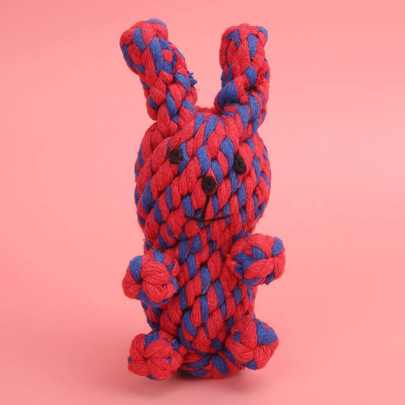 Summer Enjoyment Dog Cotton Rope Toy, Pet Toy, Panda Puppy Biting Chewing for Animal Dogs(Red and Blue Bunny) Red and Blue Bunny - PawsPlanet Australia