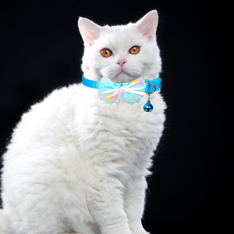Cat Collar Pack of 3 Cat Collars with Safety Clasp Cat Collars Cat Collar Adjustable 19-32 cm Cat Collar Cute Kitten Collars for Pets Cats and Puppies - PawsPlanet Australia