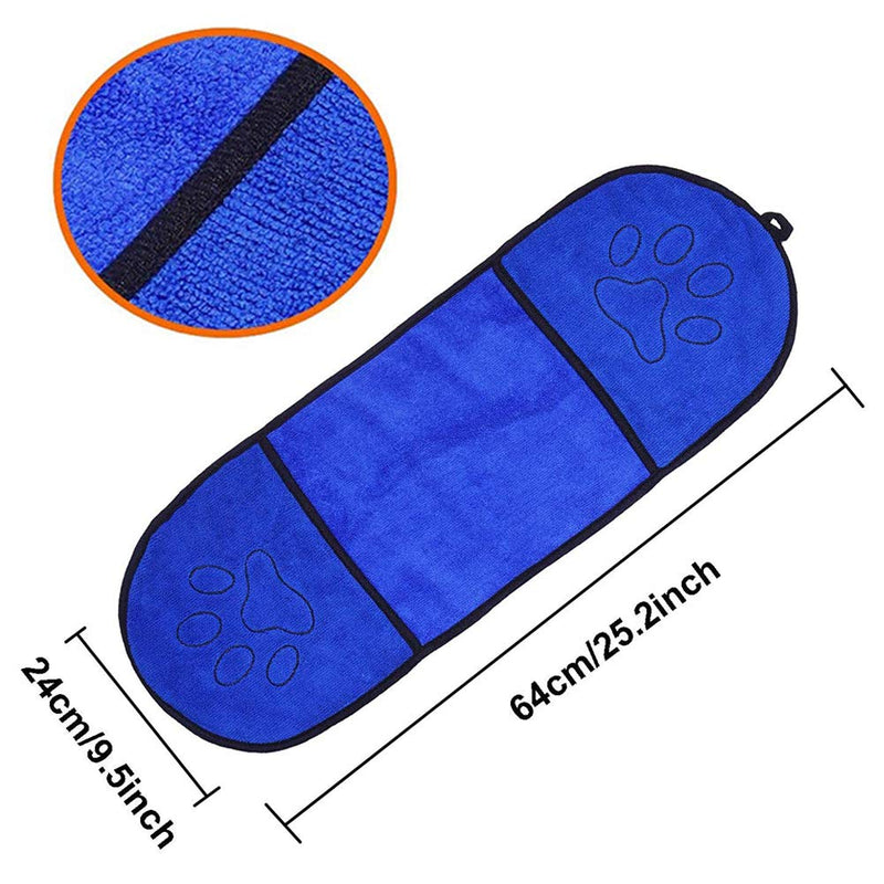 Microfiber Dog Towel, NALCY 2 Pcs Super Absorbent Towel, Dog Towel, Dog Beach Towel, Dog Absorbent Towel, for Dog Cats, Unique Design Pet Bath Towel, for Small and Medium Dogs - PawsPlanet Australia