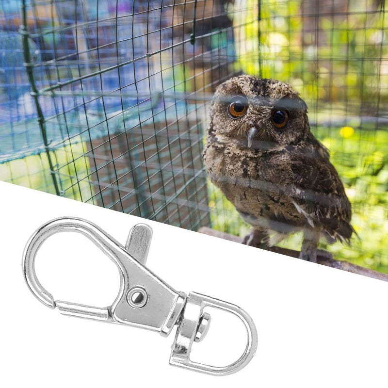 Pssopp 12Pcs Pet Birds Cage Metal Hook Clip Iron Anti-Escape Pet Bird Cage Door Buckle Lock Claw Trigger Snap Hook - PawsPlanet Australia