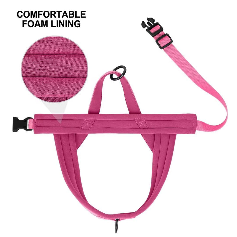 Beirui No Pull Dog Harness for Small Dogs Puppies, Soft Neoprene Quick Fit Harness with Durable Front Clip & Back Clip, Lightweight Easy for Daily Walking (Hot Pink,S) S:Chest 17-21", Neck 12" Hot Pink - PawsPlanet Australia