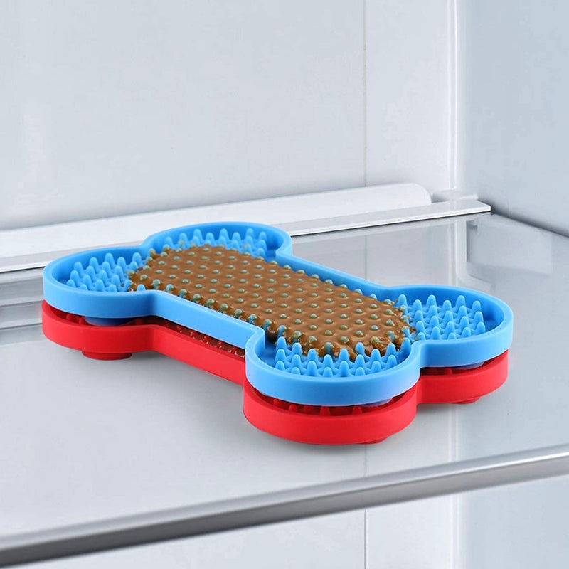 Zacro Petbank Lick Mats for Dogs - 2 Pack Lick Pad for Dogs Pet, Dog Washing Distraction Device, Anxiety Reducer Slow Feeder for Pet Food, Yogurt, Peanut Butter, Dog Bathing, Grooming and Training - PawsPlanet Australia