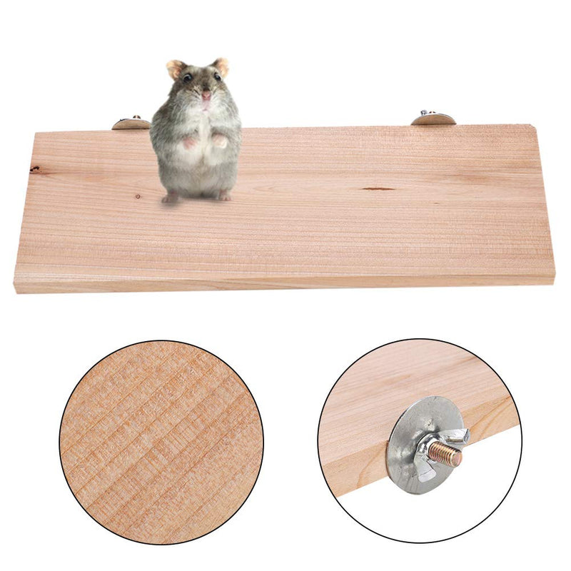 Hamster Platform Rectangle Natural Wood Stand Platform Pet Pedal Board Cage Chew Toy Small Animals Habitat Decor for Mouse Chinchilla Chipmunk Rat - PawsPlanet Australia