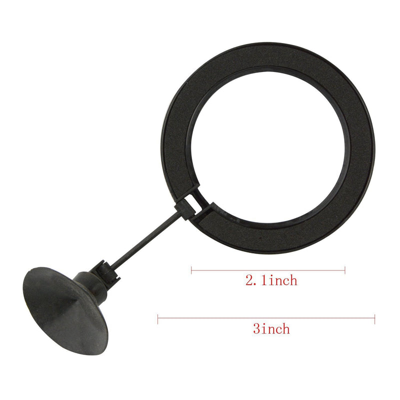 Fish Tank Feeding Ring,Saim Aquarium feeder Feeding Ring with Suction Cup, Black (Circle) - PawsPlanet Australia