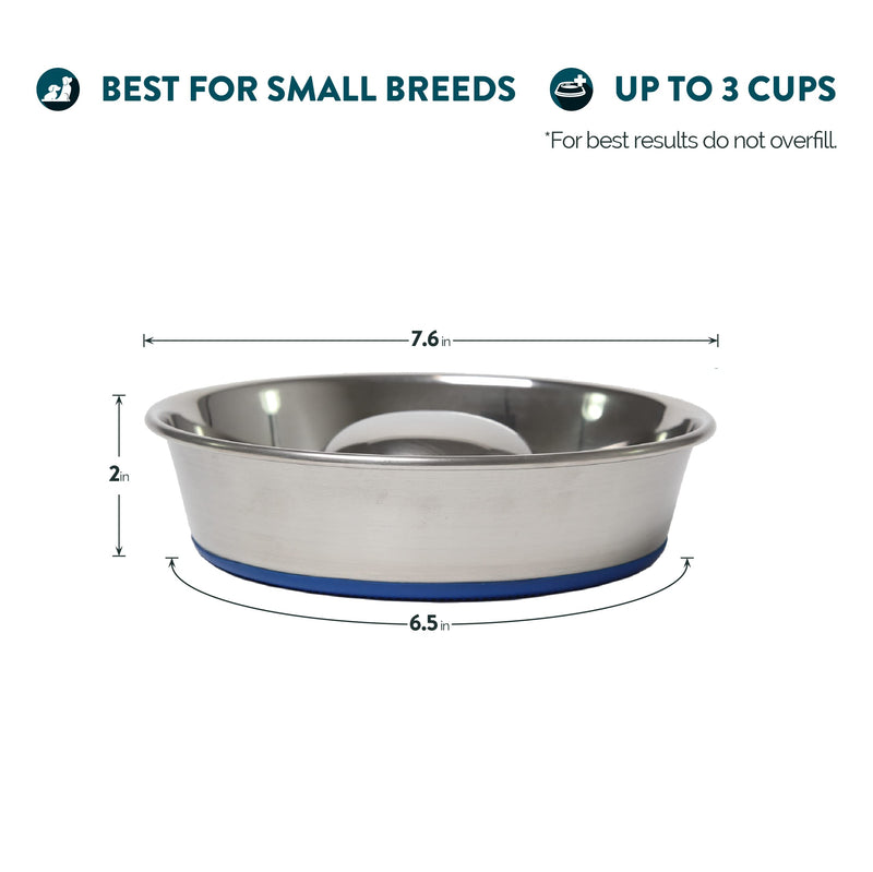 OurPets Slow Feeder Dog Bowls or Slow Feeder Insert, Slow Eating Stainless Steel Dog Bowls or Spiral Slow Feeder Bowl Insert. Great Dog Food Bowl for Small, Medium, and Large Breed Dogs or Cat Bowl - PawsPlanet Australia