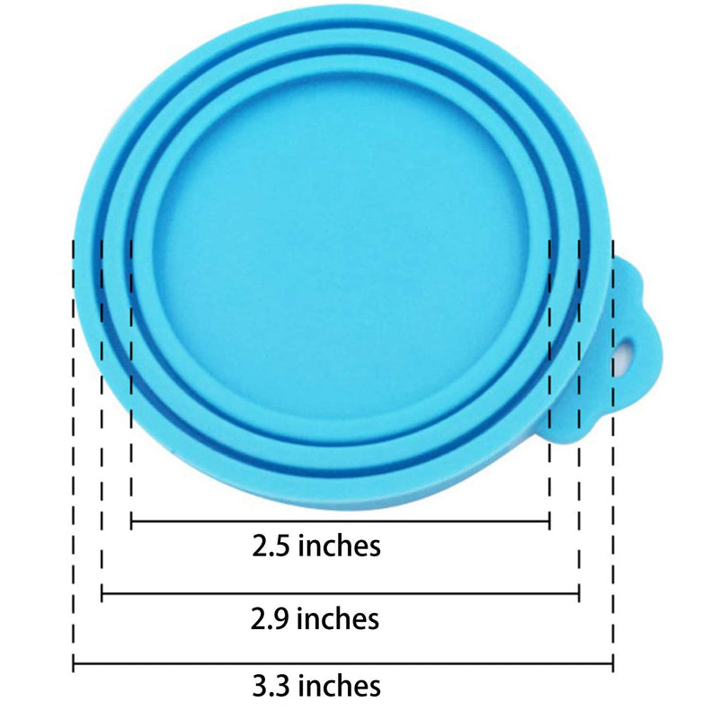 WOHENI Can Cover Dog Food, Can Dog Food Lids, Universal Silicon Can Lid Fits Most Standard Size Dog and Cat Can Tops, Can Lids 4 Pack+2 Spoons - PawsPlanet Australia