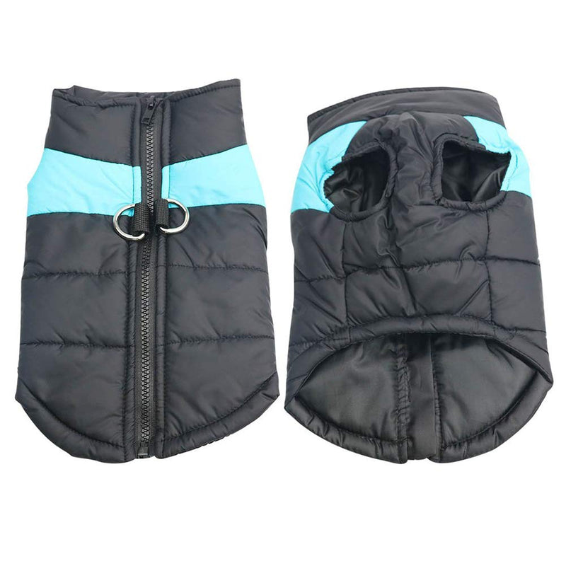 Homieco Waterproof Dog Coat, Pet Dog Winter Coat, Warm Pet Jacket Waterproof Clothes for Pet Dog - Blue S - PawsPlanet Australia